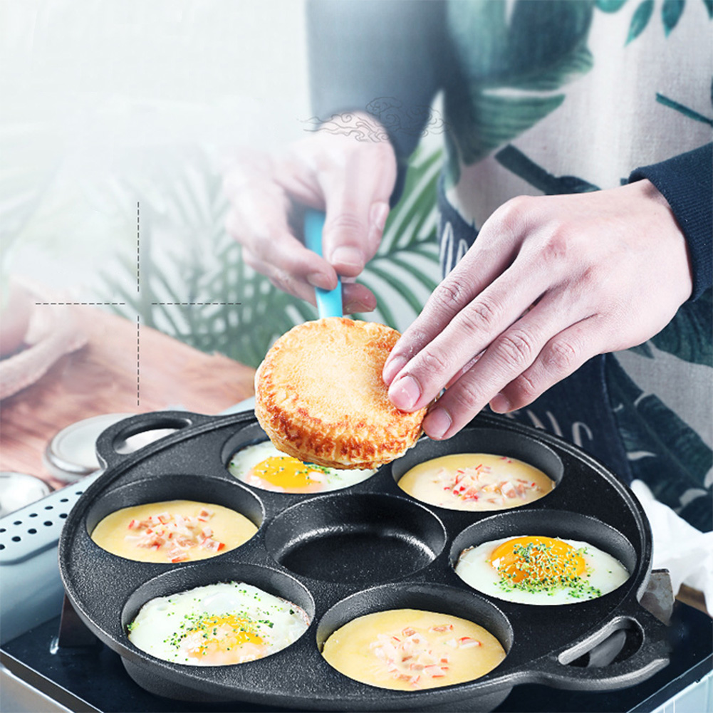 Cast Iron Corn - 7-gaats braadpan gietijzeren antiaanbaklaag keuken kookpan