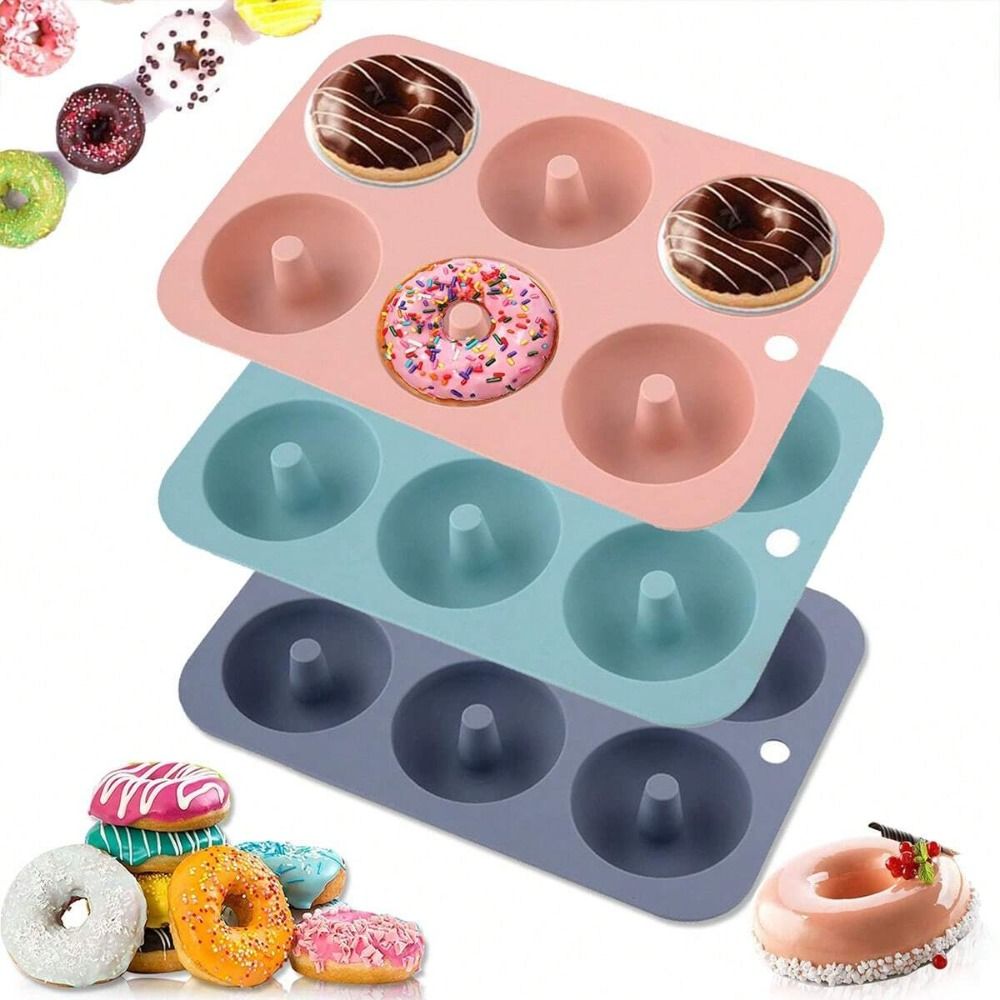 Donut Mold Silicone - Nieuwe siliconen donutvorm, antiaanbak, food grade