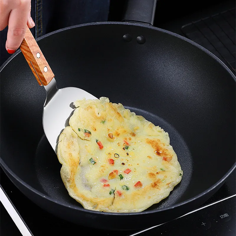 Roestvrij staal houten handvat - Okonomiyaki Spatula recensie en prijs